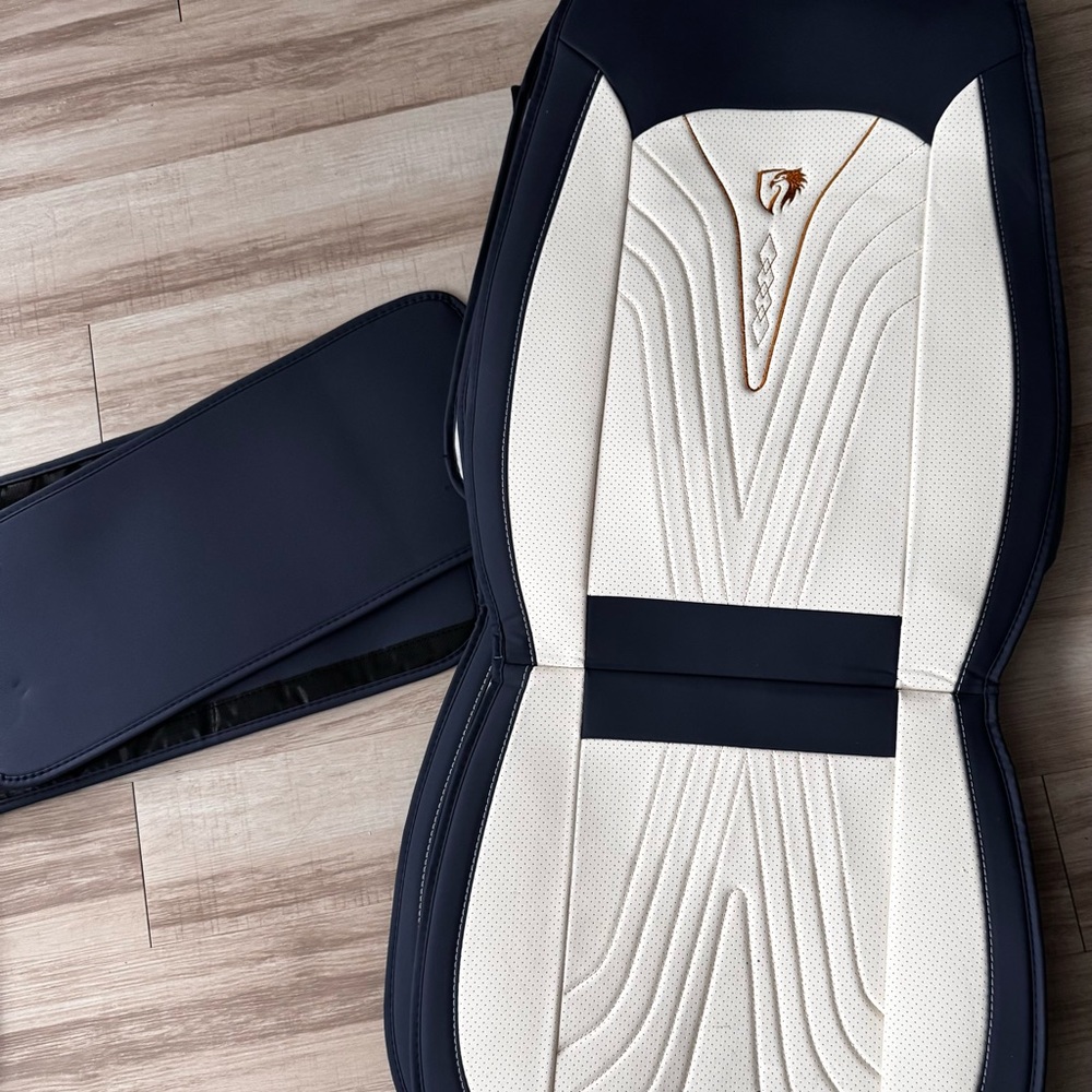 Okuyan Car Seat Cover Cream Blue
